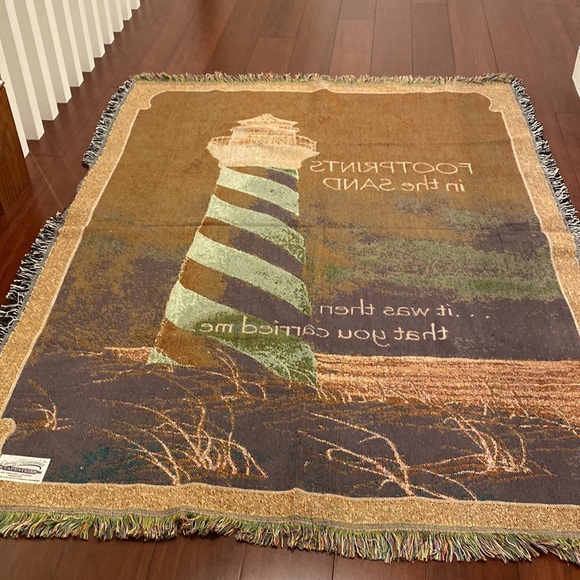 Scenic Throw “Foot prints in the sand” - Picture 5 of 6